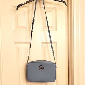 Michael Kors baby blue cross-body bag never used